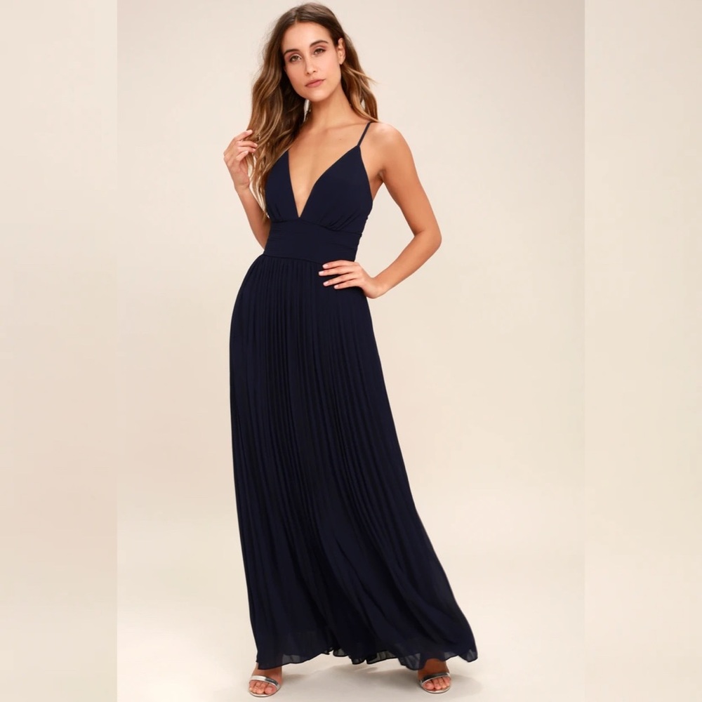 LuLu’s "Depths of My Love" Navy Maxi Dress